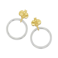 bee hoop earrings