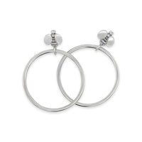 bee hoop earrings silver