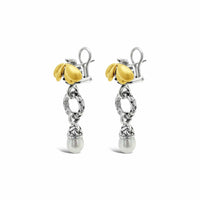 bee tear drop earrings