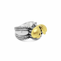 big bee ring gold silver