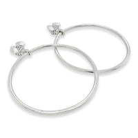 Big Hoop Earrings With Bees | 40mm Silver Myrna Hoop Earrings