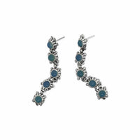 blue chalcedony turtle earrings