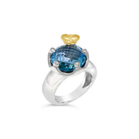 blue stone bee ring