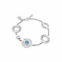 blue topaz lifesaver link bracelet