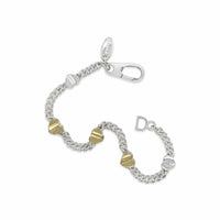 bracelet with gold hearts