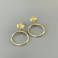 bumble bee hoop earrings