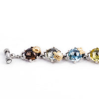 charm bracelet with colored stones