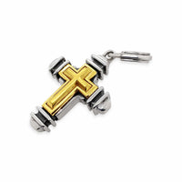 chunky gold cross pendant