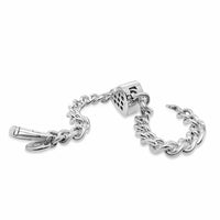 chunky heart charm bracelet