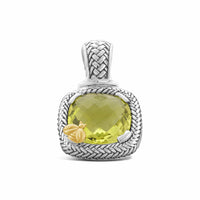 silver citrine pendant