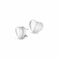 clip-on heart earrings