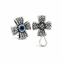 clip on cross earrings