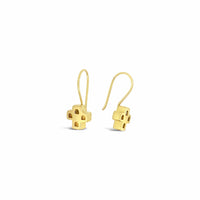 Gold Casa Cross Dangle Earrings