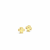cross earrings gold