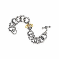 diamond bee bracelet with large chain links
