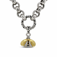 diamond bee pendant on chain