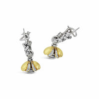diamond bee earrings