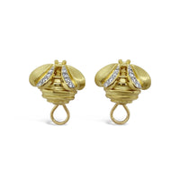 diamond bee earrings