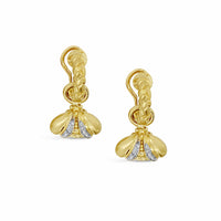diamond bee earrings