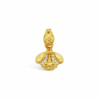 diamond bee pendant with clip bale