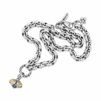 diamond bee pendant on silver chain