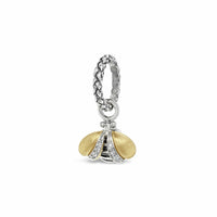 diamond bee pendant with gold wings