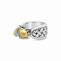 diamond bee ring gold