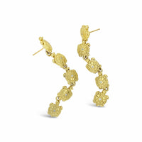 diamond linear drop earrings