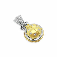 diamond spotted ladybug pendant