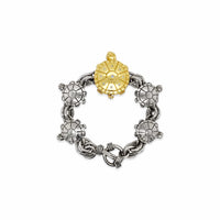 diamond turtle bracelet gold silver