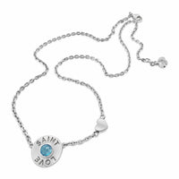 disc necklace blue topaz