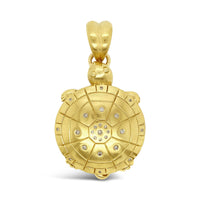 extra large gold turtle pendant