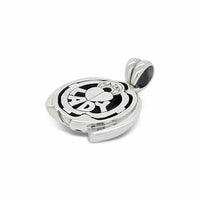 extra large ladybug pendant silver