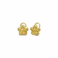 flower earrings gold