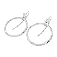 silver hoop earrings with hearts