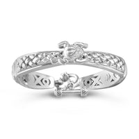silver frog bracelet diamonds