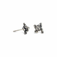 frog earrings sterling silver
