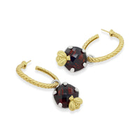 garnet earring charms