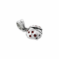 garnet ladybug pendant