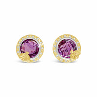 gold amethyst earrings