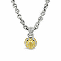 gold and diamond ladybug pendant