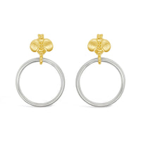 bumble bee hoop earrings
