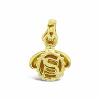 gold bee pendant backside