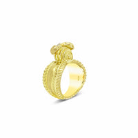 gold bee ring diamonds devora