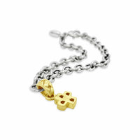 gold cross charm bracelet