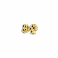 gold cross earrings small