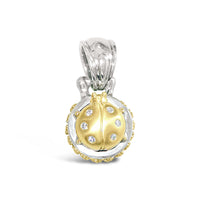 gold and diamond ladybug pendant