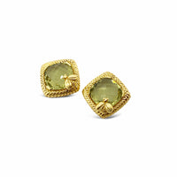 gold earrings with citrines