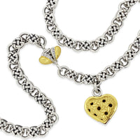 gold heart chain necklace