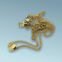 necklace with gold heart pendant